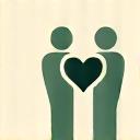 Icône personnes avec coeur